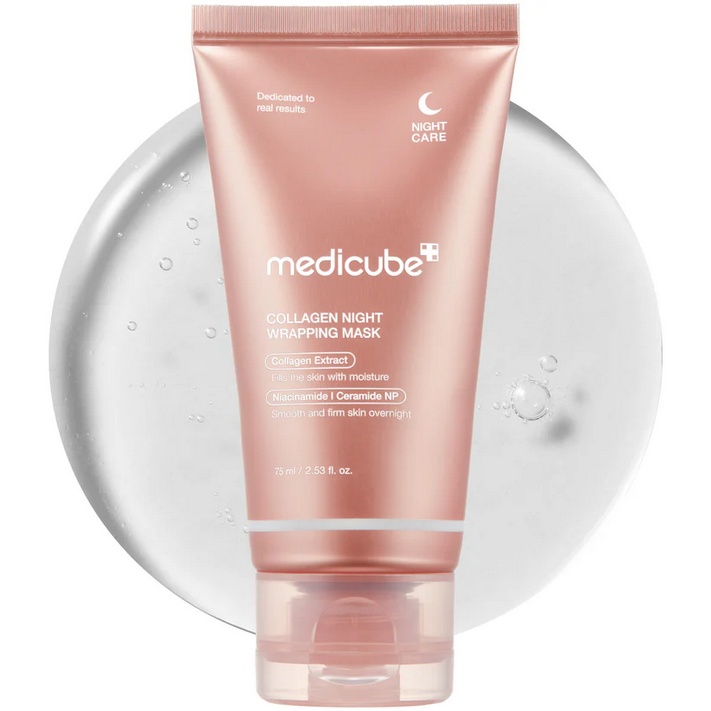 Medicube - Collagen Night Wrapping Peel Off Mask - Masca faciala de noapte cu Colagen pentru Fermitate si Hidratare Intensa