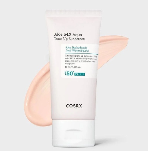 COSRX – Aloe 54.2 Aqua Tone-Up Sunscreen SPF50+ PA++++ – Crema solara cu aloe si efect tone-up
