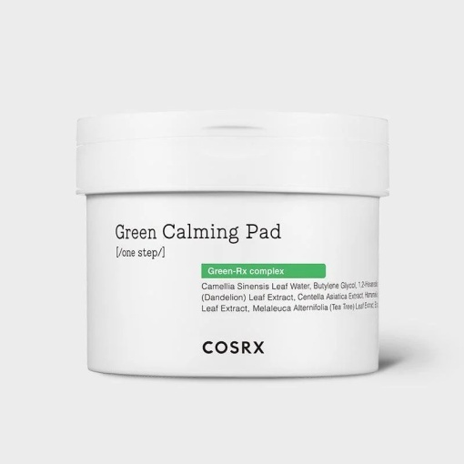 COSRX – One Step Green Hero Calming Pad – Dischete tonice calmante cu textura dubla pentru ten sensibil