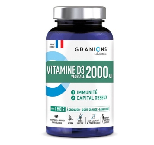 LGN Vitamine D3 2000 UI masticabila 30 comprimate - Granions Franta
