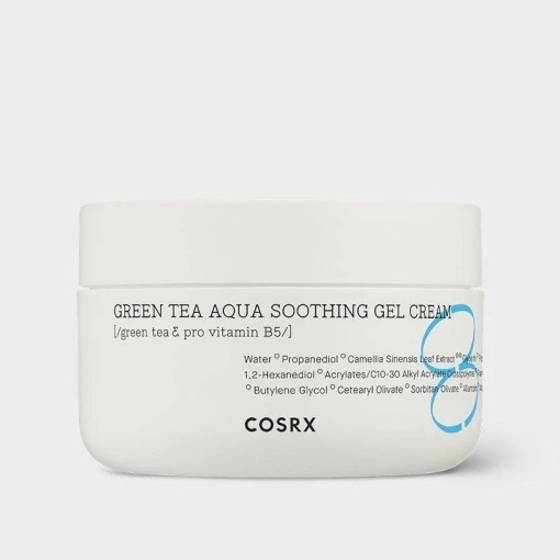 COSRX – Hydrium Green Tea Aqua Soothing Gel Cream – Gel-crema racoritor cu ceai verde pentru hidratare si calmare