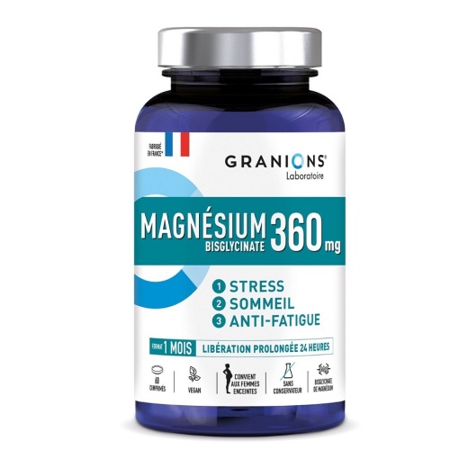 Magneziu bisglicinat, 60 capsule vegetale- Granions Franta