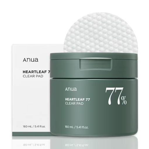 Anua - Heartleaf 77% Clear Pad - Dischete tonifiante și exfoliante cu efect calmant și antiinflamator