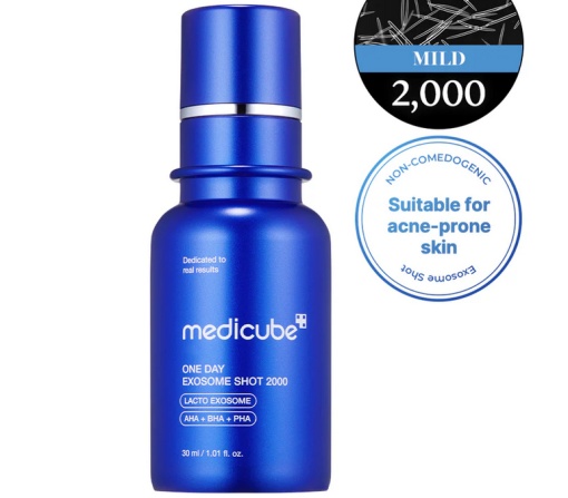 Medicube - One Day Exosome Shot Pore Ampoule 2000 - Ser facial cu Exozomi pentru rafinarea texturii pielii si minimizarea porilor