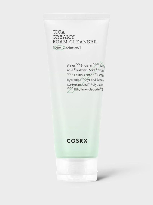 COSRX – Pure Fit Cica Creamy Foam Cleanser – Spuma de curatare calmanta cu textura cremoasa