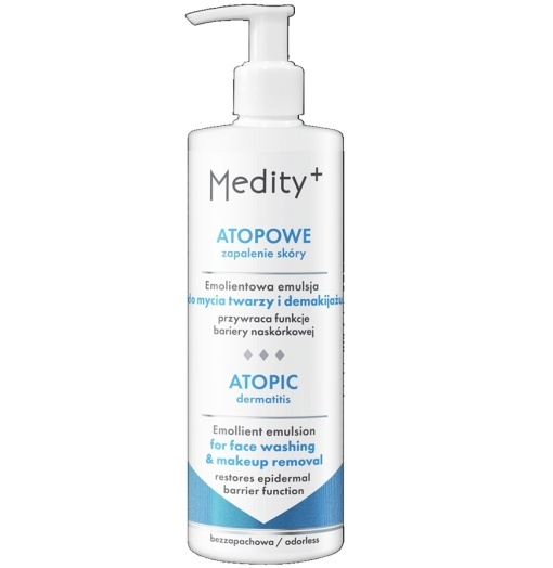 Emulsie faciala pentru demachere si curatare a tenului atopic Medity+