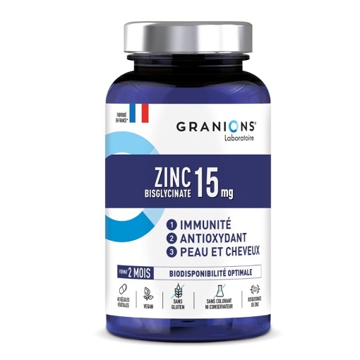 Zinc bisglicinat 15mg, 60 capsule vegetale - Granions Franta