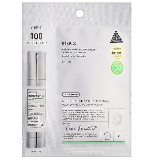 VT Cosmetics - Reedle Shot 100 2Step Mask - Mască intensă in 2 pasi pentru regenerare și hidratare
