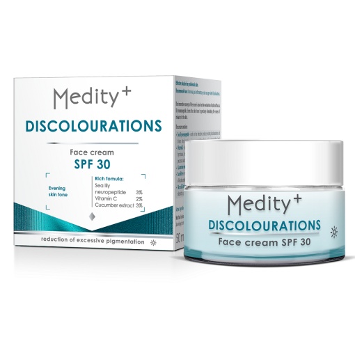 Cremă de față depigmentantă pentru zi cu SPF 30, Medity+