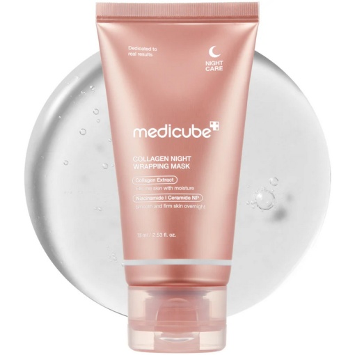 Medicube - Collagen Night Wrapping Peel Off Mask - Masca faciala de noapte cu Colagen pentru Fermitate si Hidratare Intensa