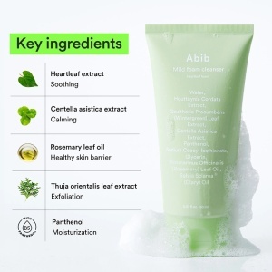 Abib - Acne Foam Cleanser Heartleaf - Spumă de curățare pentru ten acneic, cu Heartleaf - Img 3