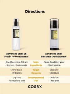 Advanced Snail Radiance Dual Essence COSRX – ser iluminator cu formulă dublă - Img 4
