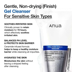 Anua - 8 Hyaluronic Acid Moisturizing Gentle Gel Cleanser - Gel facial hidratant cu acid hialuronic, 150 ml - Img 7