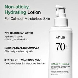 Anua - Heartleaf 70% Daily Lotion - Emulsie facială calmantă și hidratantă pentru uz zilnic - Img 3