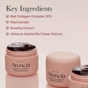 Arencia - Fresh Red Smoothie Serum 30 - Revitalizing Face Serum with Collagen - Ser revitalizant cu colagen, 50 g - Img 5