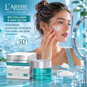 L'arisse - Anti-wrinkle cream - Crema anti-aging pentru varsta 55+ cu Bio-colagen si Unt de Shea - Img 4