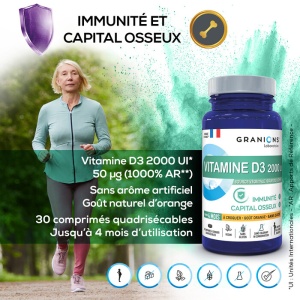 Vitamina D3 masticabila 30 capsule - Granions Franta - Img 4