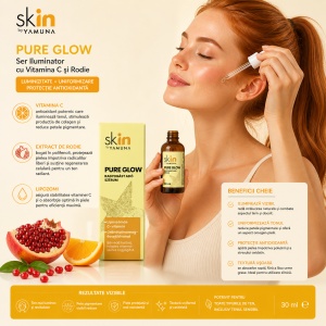 YAMUNA skIN - Pure Glow - ser iluminator cu vitamina C