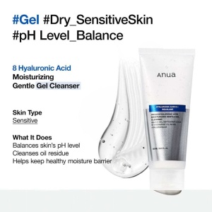 Anua - 8 Hyaluronic Acid Moisturizing Gentle Gel Cleanser - Gel facial hidratant cu acid hialuronic, 150 ml - Img 4