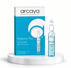 Arcaya Hyaluron Plus 1% - Fiole cu acid hialuronic pentru hidratare si efect de umplere a ridurilor, 5 buc x 2 ml