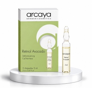 Arcaya Retinol Avocado - Fiole nutritive cu vitamina A si ulei de avocado pentru ten uscat, 5 buc x 2 ml