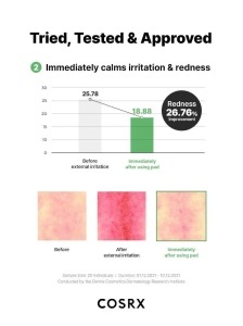 COSRX – One Step Green Hero Calming Pad – Dischete tonice calmante cu textura dubla pentru ten sensibil - Img 8