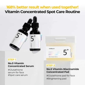 Numbuzin - No.5 Vitamin Concentrated Brightening Serum - Ser concentrat cu vitamine, pentru stralucire - 30 ml - Img 4