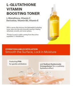 Purcell – L-Glutathione Vitamin Boosting Toner – Toner pentru luminozitate cu Vitamina C, Niacinamida si Glutation – 150 ml - Img 3