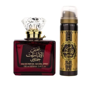 Set Ard Al Zaafaran Shams al Emarat Khususi + Deo Apă de parfum 100 ml, parfum dama