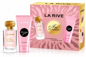 Set cadou La Rive In Flames pentru femei - Apa de parfum 100 ml si gel de dus 100 ml