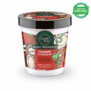 Spuma de corp hidratanta Organic Shop cu ciocolata si capsuni 450 ml - Img 2