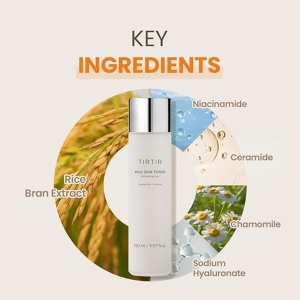 TIRTIR - Milk Skin Toner - Moisturizing Toner with Rice Extract - Toner hidratant cu extract de orez, 150 ml - Img 3