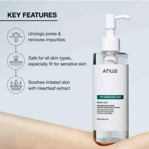 Anua - Heartleaf Pore Control Cleansing Oil - Ulei facial de curățare pentru pori curați și piele catifelată - Img 4