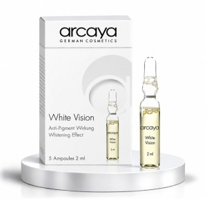 Arcaya White Vision - Fiole depigmentante cu vitamina C pentru uniformizarea tenului, 5 buc x 2 ml