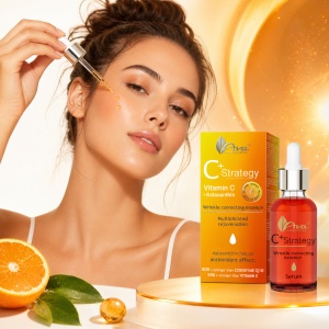 C+ Strategy Wrinkle correcting essence - Ser corector pentru riduri cu Vitamina C + Astaxantina - Img 2