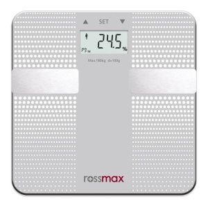 Cantar electronic de baie cu masurare nivel apa, grasime si masa musculara, 180 kg, Rossmax WF260