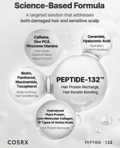 COSRX - PEPTIDE-132 Ultra Bonding Shampoo - Șampon fortifiant și reparator cu peptide, colagen și biotină - Img 2