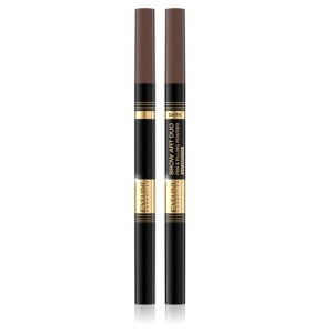 Creion pentru sprancene, waterproof Eveline Brow Art Duo 2 in 1 - Dark - Img 2