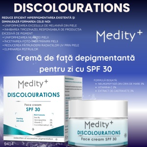 Cremă de față depigmentantă pentru zi cu SPF 30, Medity+ - Img 2