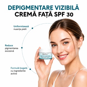 Cremă de față depigmentantă pentru zi cu SPF 30, Medity+