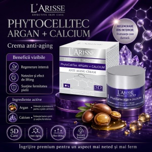 L'arisse - Anti-wrinkle cream - Crema anti-aging pentru varsta 75+ cu PhytoCellTec Argan si Calciu - Img 3