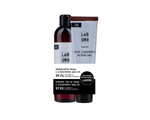 Labor8 Hemp Facial Care Set - Apa micelara 300 ml + Gel exfoliant 125 ml