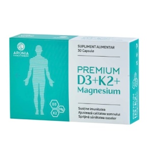 Premium D3+K2+Magnesiu - sustine imunitatea, somnul si oasele