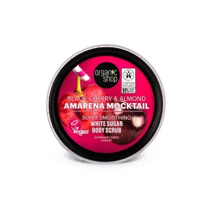 Scrub de corp Organic Shop Amarena cu cirese negre si migdale 250 ml - Img 2