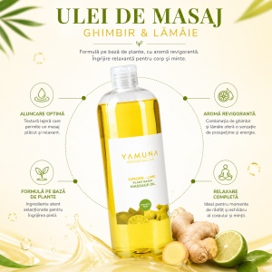 Ulei de masaj Ghimbir si Lime -Yamuna 1L - Img 2