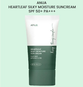 Anua - Heartleaf Silky Moisture Sun Cream SPF50+/PA++++ - Cremă hidratantă de față cu protecție solară ridicată SPF 50 - Img 4