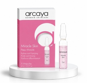 Arcaya Miracle Skin - Fiole cu peptide si acid hialuronic pentru fermitate si luminozitate, 5 buc x 2 ml
