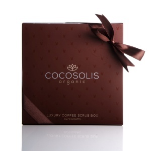 COCOSOLIS Luxury Coffee Scrub BOX - cutie de lux cu 4 scruburi naturale bio pentru corp si fata