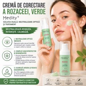 Cremă de corectare a rozaceei, verde, 30 ml Medity+