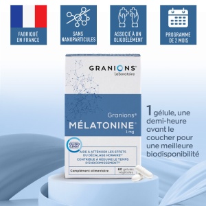 Melatonina 1mg, 60 capsule vegetale- Granions Franta - Img 2